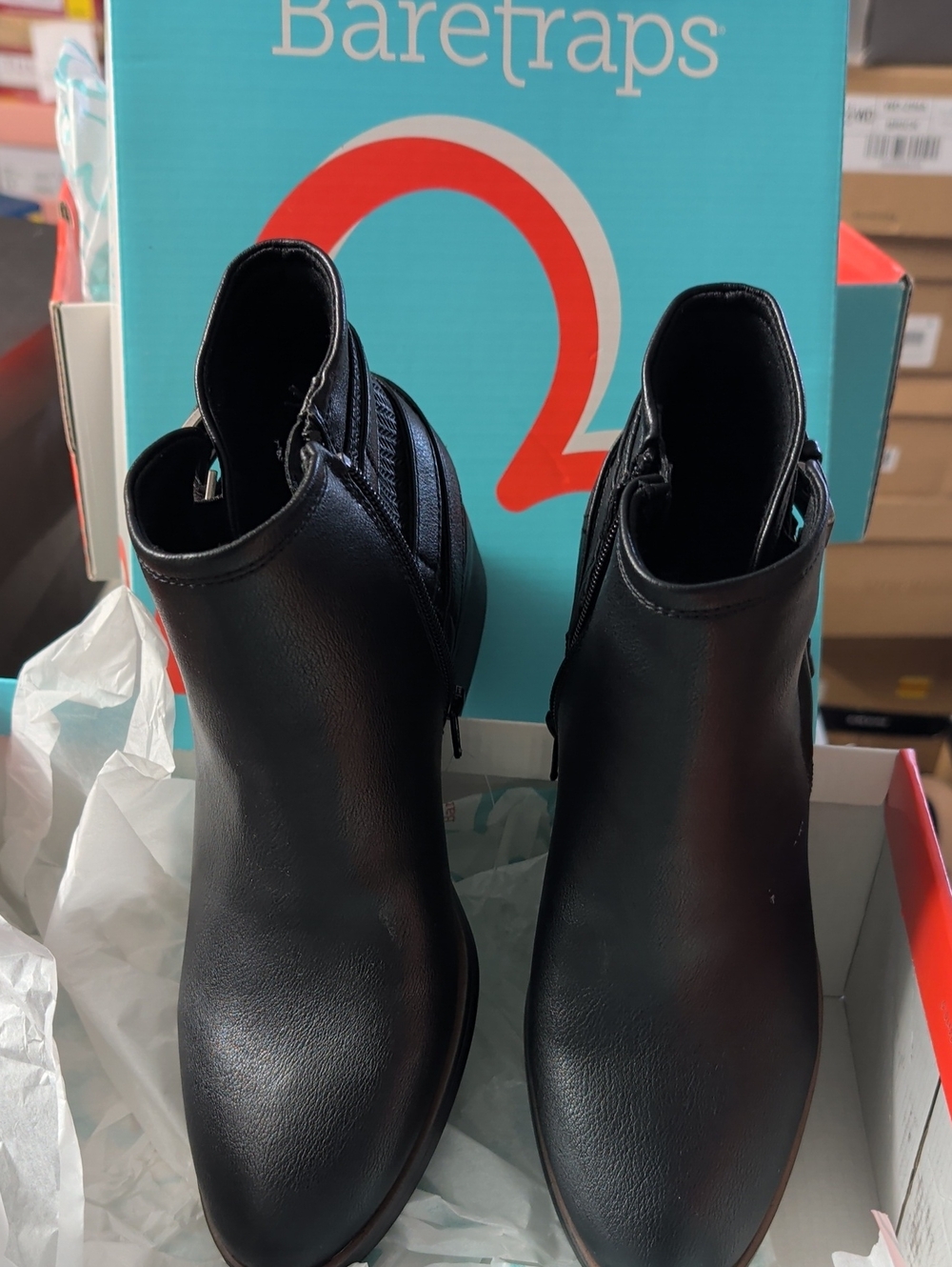 BareTraps Black Women's Ankle Booties with Side Zipper
